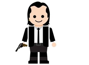 4063129119547 - Wandtattoo WALL-ART Pulp Fiction Vincent Vega Wandtattoos Gr B H T 66 cm x 100 cm x 01 cm - bunt Wandtattoos Wandsticker selbstklebend entfernbar