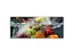 4063129120864 - Küchenrückwand WALL-ART Erfrischendes Obst Panorama Spritzschutzwände Gr B H 80 cm x 30 cm bunt Küchendekoration Herd Waschbecken Wandschutz