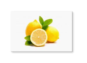 4063129121328 - Küchenrückwand WALL-ART Spritzschutz Lemons Zitrone Spritzschutzwände Gr B H 80 cm x 60 cm gelb Küchendekoration Herd Waschbecken Wandschutz