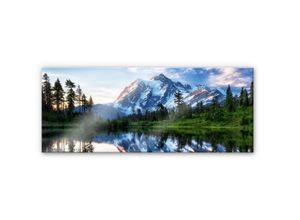 4063129121519 - Küchenrückwand WALL-ART Spritzschutz Natur Berge Wilderness Spritzschutzwände Gr B H 120 cm x 50 cm bunt Küchendekoration Herd Waschbecken Wandschutz