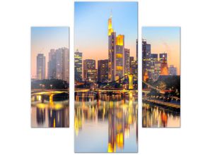 4063129124299 - Mehrteilige Bilder WALL-ART Frankfurter Lichter (3 teilig) Gr Ø 3 St bunt (mehrfarbig) Mehrteilige Bilder Glasposter modern