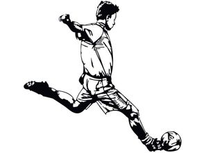 4063129124732 - Wandtattoo WALL-ART Fußball Aufkleber Kicker 03 Wandtattoos Gr B H T 90 cm x 86 cm x 01 cm schwarz Wandtattoos Wandsticker selbstklebend entfernbar