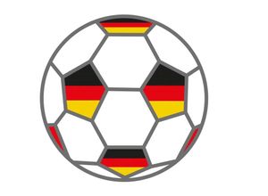 4063129124930 - Wandtattoo WALL-ART Fußball + Deutschland Fahnen Wandtattoos Gr B H T 100 cm x 100 cm x 01 cm - bunt (mehrfarbig) Wandtattoos Wandsticker selbstklebend entfernbar