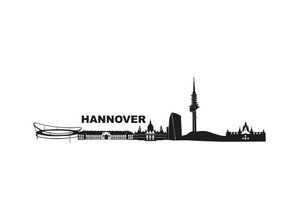 4063129125128 - Wandtattoo WALL-ART XXL Stadt Skyline Hannover 120cm Wandtattoos Gr B H T 120 cm x 30 cm x 01 cm schwarz Wandtattoo Wandtattoos Geographie