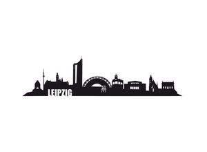 4063129125142 - Wandtattoo WALL-ART XXL Stadt Skyline Leipzig 120cm Wandtattoos Gr B H T 120 cm x 30 cm x 01 cm schwarz Wandtattoo Wandtattoos Geographie