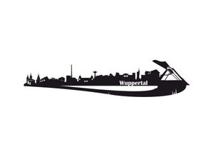 4063129125173 - Wandtattoo WALL-ART Stadt Skyline Wuppertal 100cm Wandtattoos Gr B H T 100 cm x 30 cm x 01 cm schwarz Wandtattoo Wandtattoos Geographie