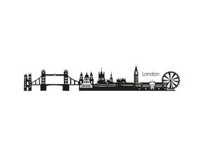 4063129125319 - Wandtattoo WALL-ART XXL Stadt Skyline London 120cm Wandtattoos Gr B H T 120 cm x 30 cm x 01 cm schwarz Wandtattoo Wandtattoos Geographie