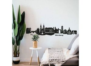 4063129125364 - K&l Wall Art - Wandtattoo Nürnberg Skyline Wandaufkleber selbstklebend Stadt Silhouette 120cm