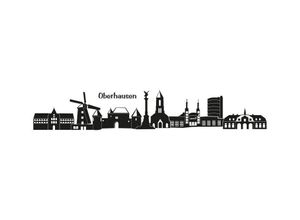 4063129125388 - Wandtattoo WALL-ART Stadt Skyline Oberhausen 120cm Wandtattoos Gr B H T 120 cm x 30 cm x 01 cm schwarz Wandtattoo Wandtattoos Geographie