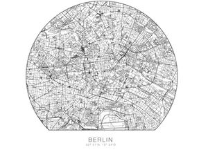 4063129125739 - Wandtattoo WALL-ART Wandaufkleber Berlin Stadtplan Wandtattoos Gr B H T 120 cm x 120 cm x 01 cm schwarz Wandtattoos Wandsticker selbstklebend entfernbar