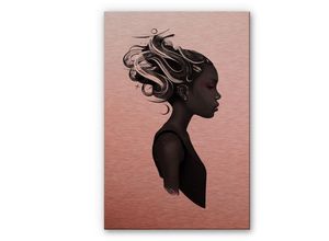 4063129126569 - Metallbild WALL-ART Black Lives Matter Say Her Name Bilder Gr B H T 70 cm x 0 cm x 100 cm Blumen 1 St rot (kupfer optik) Metallbilder Metallschild modern