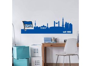 4063129126958 - Wandtattoo WALL-ART Fußball Hertha BSC Skyline Wandtattoos Gr B H T 120 cm x 38 cm x 01 cm blau Wandtattoos Wandsticker selbstklebend entfernbar