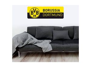 4063129127290 - Wandtattoo WALL-ART Fußball BVB 09 Logo Banner Wandtattoos Gr B H T 100 cm x 33 cm x 01 cm gelb Wandtattoo Wandtattoos Fußball