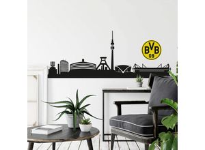 4063129127375 - Wandtattoo WALL-ART Fußball BVB Skyline mit Logo Wandtattoos Gr B H T 180 cm x 30 cm x 01 cm bunt (mehrfarbig) Wandtattoos Wandsticker selbstklebend entfernbar