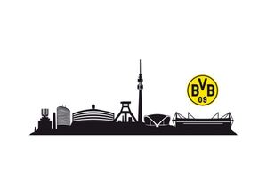 4063129127399 - Wandtattoo WALL-ART Fußball BVB Skyline mit Logo Wandtattoos Gr B H T 220 cm x 37 cm x 01 cm bunt (mehrfarbig) Wandtattoos Wandsticker selbstklebend entfernbar