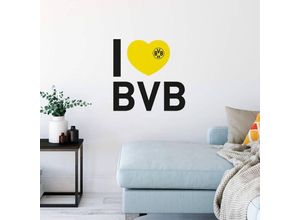 4063129127429 - Wandtattoo WALL-ART Fußball I love BVB Wandtattoos Gr B H T 40 cm x 40 cm x 01 cm bunt (mehrfarbig) Wandtattoo Wandtattoos Fußball