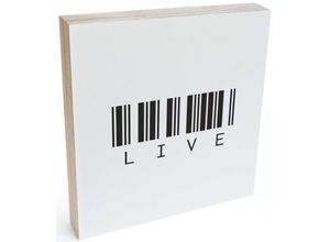 4063129128587 - Holzbild WALL-ART Tischdeko Barcode Live Holzbild Bilder Gr B H T 15 cm x 18 cm x 15 cm 1 St schwarz (schwarz weiß) Bild Holzbild Holzbilder Bilder