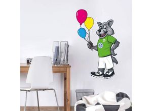 4063129129171 - Wandtattoo WALL-ART VfL Wolfsb Wölfi Luftba Wandtattoos Gr B H T 50 cm x 79 cm x 01 cm bunt (mehrfarbig) Wandtattoo Wandtattoos Fußball