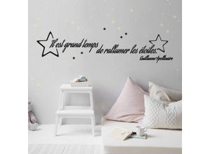 4063129129348 - Wandtattoo WALL-ART Il est grand temps Leuchtsterne Wandtattoos Gr B H T 140 cm x 35 cm x 01 cm bunt (leuchtfarbe) Wandtattoos Wandsticker selbstklebend entfernbar