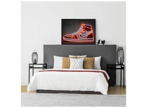 4063129129843 - Poster WALL-ART Mielu Nike Schuh Neon Sneaker Bilder Gr B H T 80 cm x 60 cm x 01 cm Schuh 1 St bunt Poster Poster Wandbild Bild Wandposter