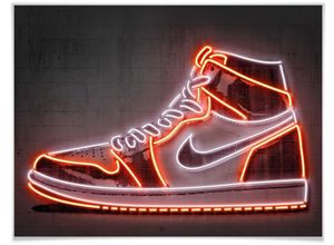 4063129129850 - Poster WALL-ART Mielu Nike Schuh Neon Sneaker Bilder Gr B H T 100 cm x 80 cm x 01 cm Schuh 1 St bunt Poster Poster Wandbild Bild Wandposter