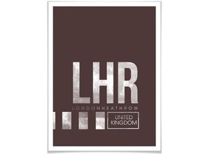 4063129136872 - Poster WALL-ART Wandbild LHR Flughafen London Bilder Gr B H T 24 cm x 30 cm x 01 cm Flughafen 1 St bunt Poster Bilder Poster Wandbild Bild Wandposter