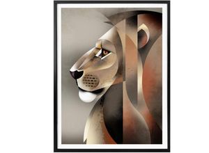 4063129140039 - Poster WALL-ART Lion Bilder Gr B H T 80 cm x 100 cm x 01 cm Löwen 1 St bunt Poster Poster Wandbild Bild Wandposter