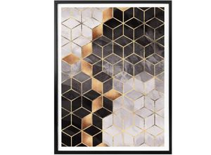 4063129143221 - Poster WALL-ART Smoky Cubes Bilder Gr B H T 40 cm x 50 cm x 01 cm Schriftzug 1 St bunt Poster