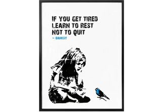 4063129151912 - Poster WALL-ART Graffiti Bilder If you get tired Gr B H T 30 cm x 40 cm x 01 cm Schriftzug 1 St bunt Poster Poster Wandbild Bild Wandposter