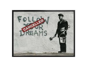 4063129152216 - Poster WALL-ART Graffiti Bilder Follow your dreams Gr B H T 60 cm x 50 cm x 01 cm Schriftzug 1 St bunt Poster Poster Wandbild Bild Wandposter