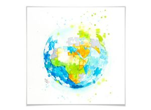 4063129152551 - Poster WALL-ART Worldpuzzle Bilder Gr B H T 50 cm x 50 cm x 01 cm Schriftzug 1 St bunt Poster Poster Wandbild Bild Wandposter