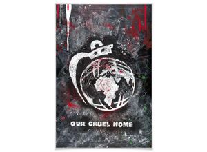 4063129153022 - Poster WALL-ART Our Cruel World Bilder Gr B H T 30 cm x 45 cm x 01 cm Schriftzug 1 St bunt Poster Poster Wandbild Bild Wandposter