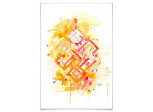 4063129153596 - Poster WALL-ART Karma Bilder Gr B H T 30 cm x 45 cm x 01 cm Schriftzug 1 St bunt Poster Poster Wandbild Bild Wandposter