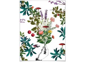 4063129155842 - K&l Wall Art - Frida Floral Studio Poster Blumen Illustration Botanical Weiß 24x30cm Wanddeko Wandposter