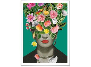 4063129158713 - K&l Wall Art - Frida Floral Studio Poster Blumen Illustration Frida Kahlo 24x30cm Wanddeko Wandposter