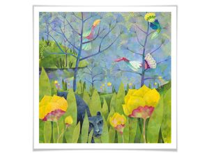 4063129159376 - Poster WALL-ART Märchen Wandbilder Im Dschungel Bilder Gr B H T 120 cm x 120 cm x 01 cm Landschaft 1 St bunt Poster Bilder Poster Wandbild Bild Wandposter