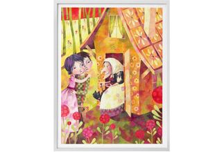 4063129164028 - Poster WALL-ART Märchen Wandbilder Hänsel und Gretel Bilder Gr B H T 40 cm x 50 cm x 01 cm Geschichten & Märchen 1 St bunt Poster Bilder Poster Wandbild Bild Wandposter