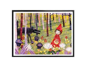 4063129164165 - Poster WALL-ART Märchen Wandbilder Rotkäppchen Bilder Gr B H T 50 cm x 40 cm x 01 cm Geschichten & Märchen 1 St bunt Poster Bilder Poster Wandbild Bild Wandposter