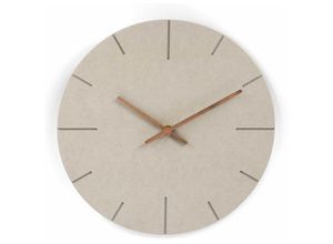 4063129169276 - K&l Wall Art - Lautlose mdf Holz Wanduhr Grau Retro Uhr modern Holzzeiger Uhrwerk lautlos Ohne Ticken ø 30cm Rund - Grau