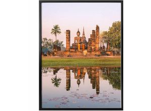 4063129173822 - Poster WALL-ART Buddhistischer Tempel Sukhothai Bilder Gr B H T 30 cm x 40 cm x 01 cm Gebäude 1 St bunt Poster Poster Wandbild Bild Wandposter