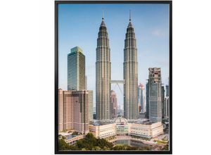 4063129174669 - Poster WALL-ART Petronas Towers Kuala Lumpur Bilder Gr B H T 50 cm x 60 cm x 01 cm Gebäude 1 St bunt Poster Poster Wandbild Bild Wandposter