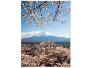 4063129175642 - Poster WALL-ART Mount Fuji Japan Bilder Gr B H T 24 cm x 30 cm x 01 cm Berge 1 St bunt Poster Poster Wandbild Bild Wandposter