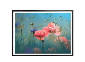 4063129176557 - Poster WALL-ART Wildblumen Aquamarin Bilder Gr B H T 50 cm x 40 cm x 01 cm Blumen 1 St bunt Poster