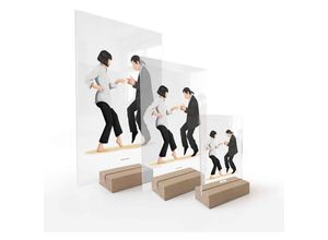 4063129182664 - K&l Wall Art - Glas Hochzeitsgeschenk Brautpaar Retro Film Pulp Fiction Tohmé 10x15cm Fensterbank Tischdeko - schwarz