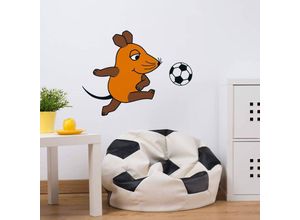 4063129187317 - - Kinder Wandtattoo Die Fußball Maus Aufkleber Wandsticker selbstklebend 80x63cm - bunt