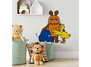 4063129189786 - - Kinderzimmer Wandtattoo Elefant Ente Aufkleber schöne Wandsticker 30x30cm - bunt