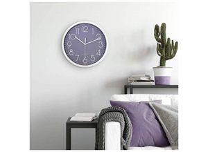 4063129198139 - K&l Wall Art - Blau Grau Wanduhr 30cm Wohnzimmer Wanduhren Retro Uhr Küche Flur Große Zahlen - Blau