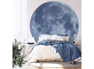 4063129198665 - K&l Wall Art - Runde Fototapete Mond Planet Tapete Vollmond Kinder Vliestapete Wandbild ø 140cm - blau 4063129198665 - K&l Wall Art - Runde Fototapete Mond Planet Tapete Vollmond Kinder Vliestapete Wandbild ø 140cm - blau