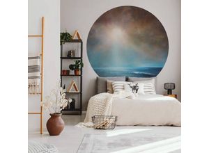 4063129198887 - K&l Wall Art - Runde Fototapete Schmucker Meer Tapete Kraft und Stille Vliestapete Wandbild ø 188cm - bunt