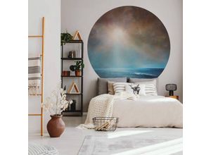 4063129198894 - K&l Wall Art - Runde Fototapete Schmucker Meer Tapete Kraft und Stille Vliestapete Wandbild ø 140cm - bunt